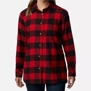 Columbia™ Women's Flannel Buffalo Plaid Long Sleeve Button-Down